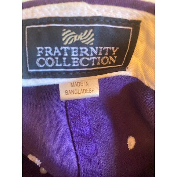 Fraternity Hat Collection Purple Hat Cap Adjustable Embroidered Bow Tie - Picture 5 of 7